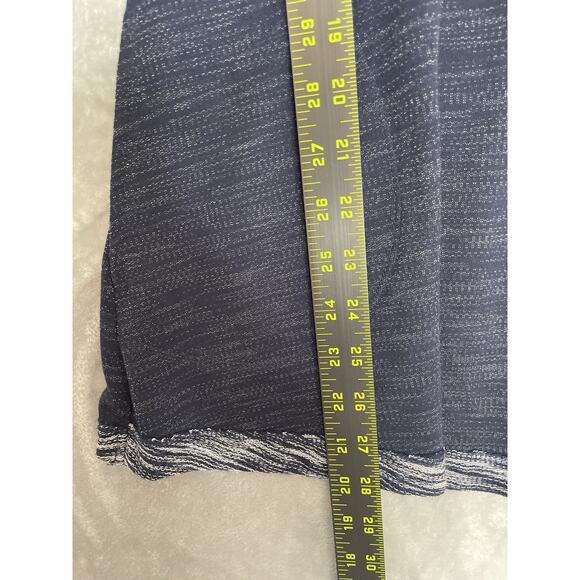 Soft Surroundings Tunic XS Roll Tab Sleeve Navy Cowl Neck Top Lagenlook Coastal - Picture 5 of 9